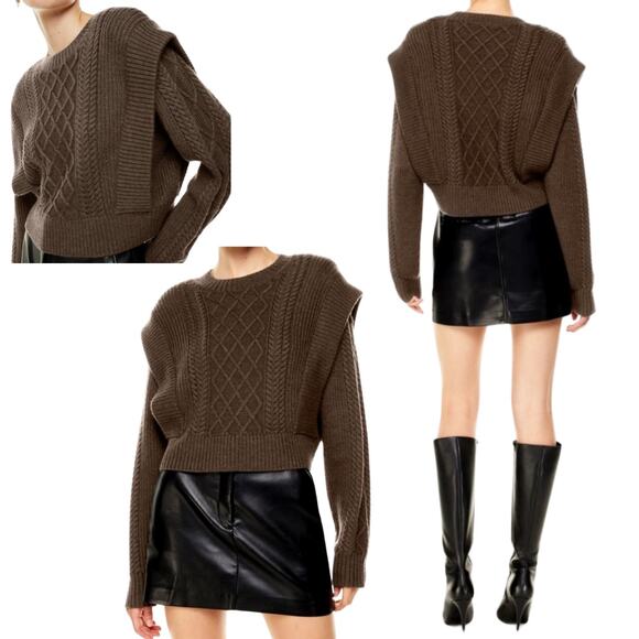 NWT ARITZIA BABTON SWEATER MERINO WOOL KNIT ACADEMIA - Picture 2 of 16